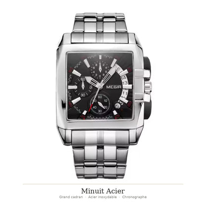 Montre chronographe, aiguilles lumineuses