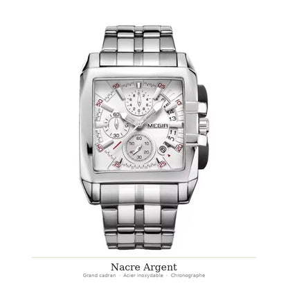Montre chronographe, aiguilles lumineuses