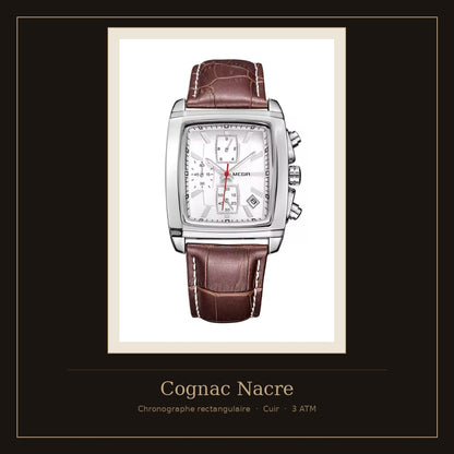 Montre chronographe rectangulaire