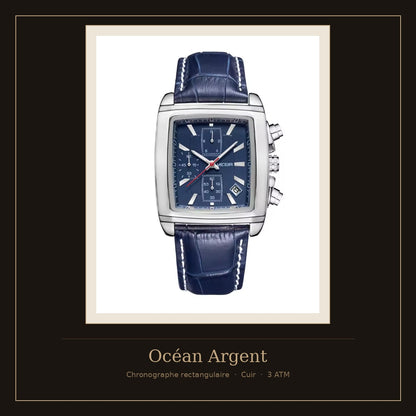 Montre chronographe rectangulaire