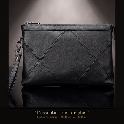 Pochette Homme Cuir peau de mouton véritable