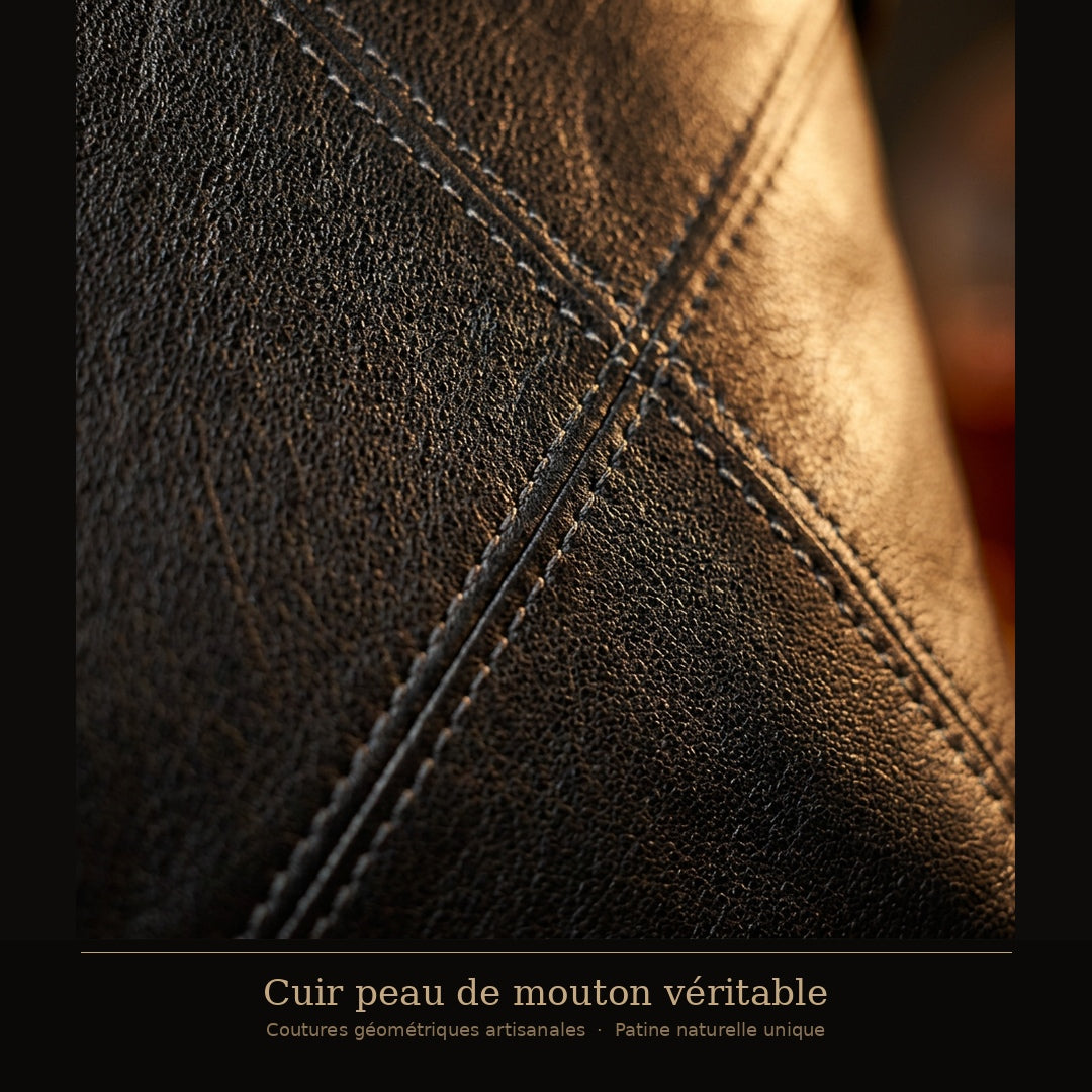 Pochette Homme Cuir peau de mouton véritable